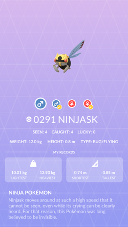 Ninjask - #0291 -  Pokédex