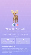 Stantler Pokédex entry
