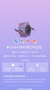 Whirlipede Pokédex entry