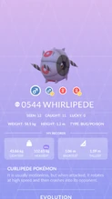 Whirlipede Pokédex entry