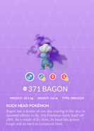Bagon - #371 -  Pokédex