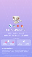 Cinccino Pokédex entry