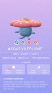Vileplume Pokédex entry