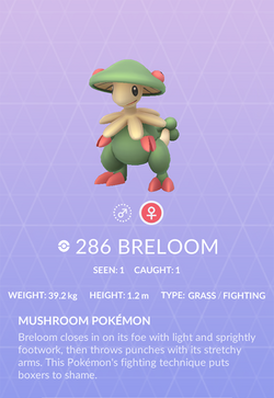Breloom, Pokémon GO Wiki