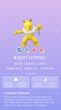 Hypno Pokédex entry