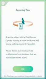 PokéStop scanning tips