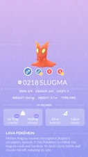 Slugma Pokédex entry