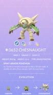 Chesnaught Pokédex entry