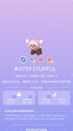 Stufful Pokédex entry