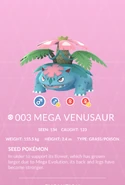 Mega Venusaur Pokédex entry