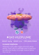 Vileplume Shadow Pokédex entry