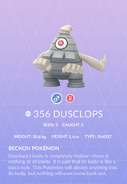 Dusclops Pokédex entry