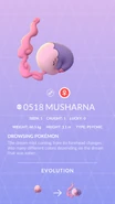Musharna Pokédex entry