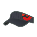 Grey Visor with Red Logo