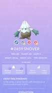 Snover Pokédex entry