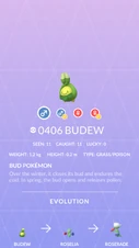 Budew Pokédex entry