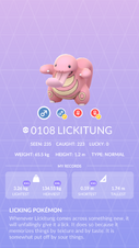 Lickitung Pokédex entry