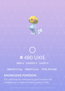 Uxie Pokédex entry
