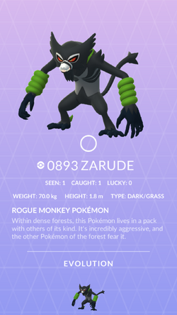 My Cousin wants to know who else has a Hundo Zarude : r/pokemongo