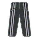 Grey Pants with White Stripes