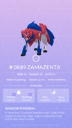 Zamazenta Pokédex entry