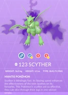 Scyther Shadow Pokédex entry