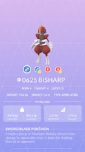Bisharp Pokédex entry