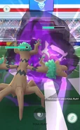Foul Play used in a Gym Battle