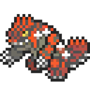 Groudon 8-bit sprite