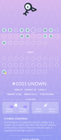 Unown Pokédex entry