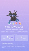Zweilous Pokédex entry