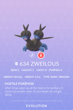 Zweilous (Pokémon GO) - Best Movesets, Counters, Evolutions and CP