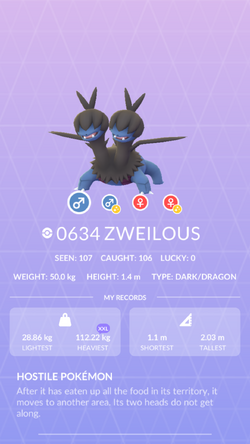 Zweilous - #634 -  Pokédex