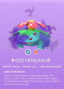 Shiny Venusaur Found in Pokemon Go App  Venusaur Frenzy Plant Moveset 