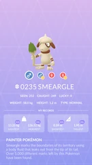 Smeargle Pokédex entry
