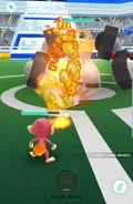 Flame Wheel used in a Gym Battle