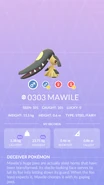 Mawile Pokédex entry