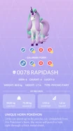 Galarian Rapidash Pokédex entry