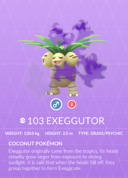 Exeggutor, Pokédex