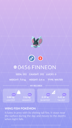 Pokemon 2456 Shiny Finneon Pokedex: Evolution, Moves, Location, Stats