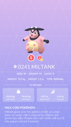 Miltank (Pokémon GO): Stats, Moves, Counters, Evolution