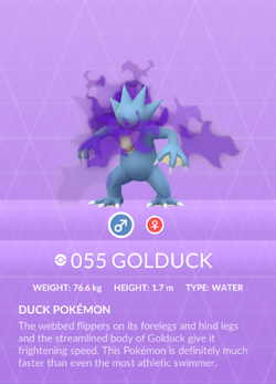 Golduck, Wikia Pokémon Go