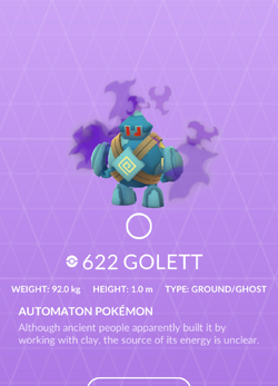 Golett, Pokémon GO Wiki