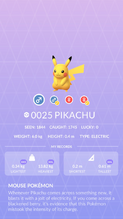 Pikachu Pokédex entry