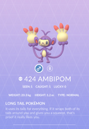 Ambipom Pokédex entry