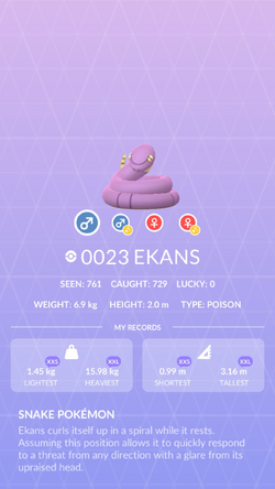 ekans evolution level