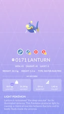Lanturn Pokédex entry