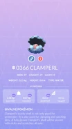 Clamperl Pokédex entry