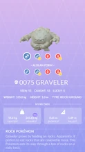 Graveler Pokédex entry
