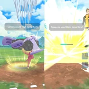 High Jump Kick used in a Trainer Battle